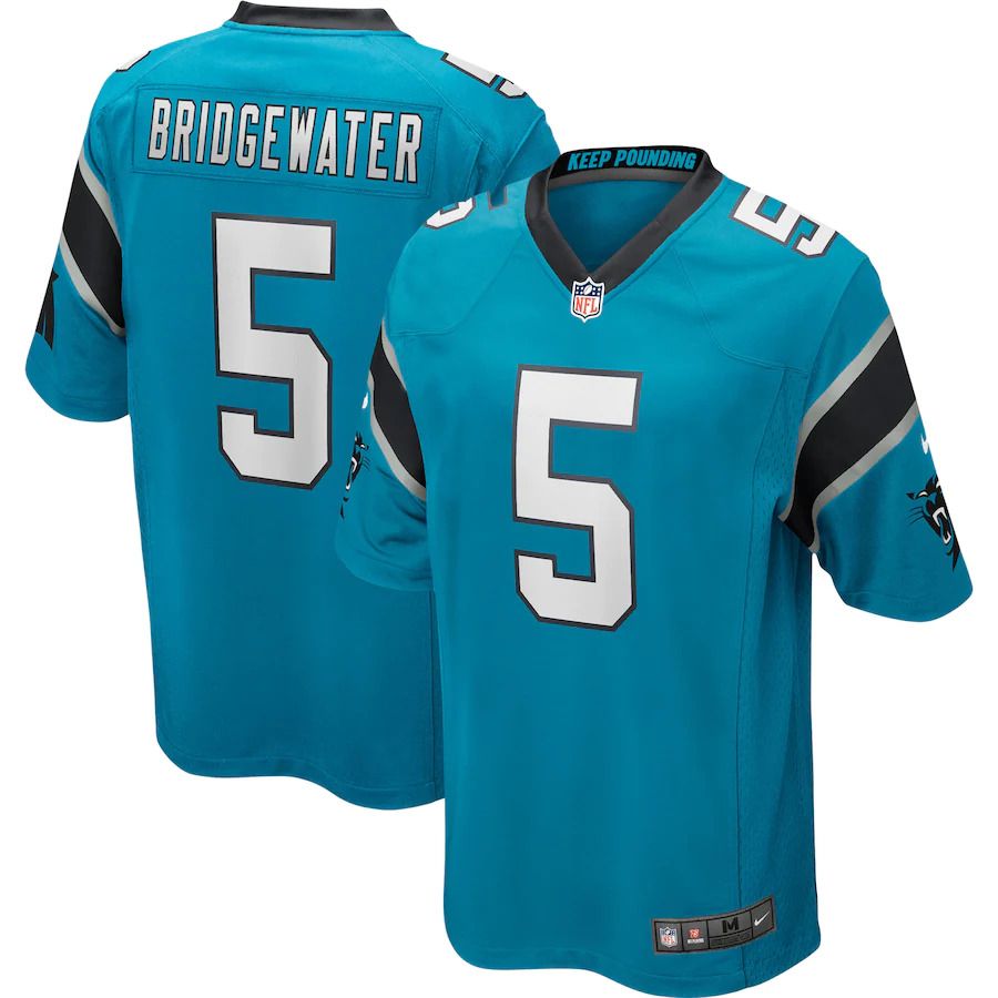 Men Carolina Panthers #5 Teddy Bridgewater Nike Blue Game NFL Jersey->carolina panthers->NFL Jersey